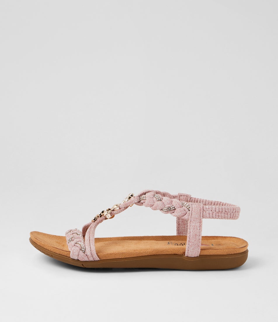 Frose Pale Pink Multi Sandals