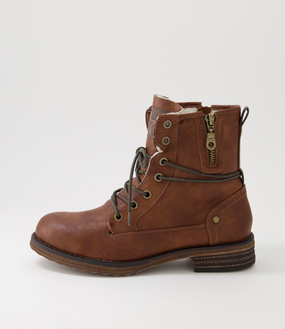 Miskeen Tan Lace Up Boots Miskeen Tan Lace Up Boots