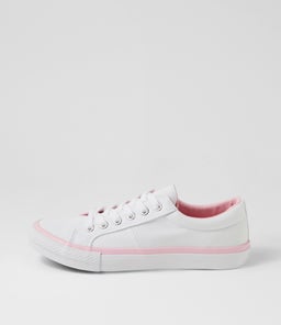 JAIHA IL WHITE WHITE&PINK SOLE CANVAS