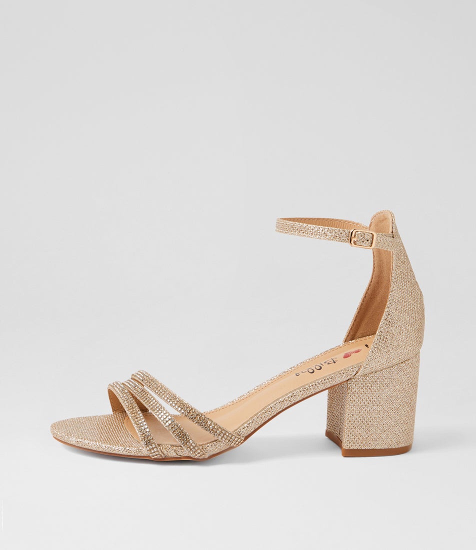 Jalim Champagne Glitter Sandals Jalim Champagne Glitter Sandals