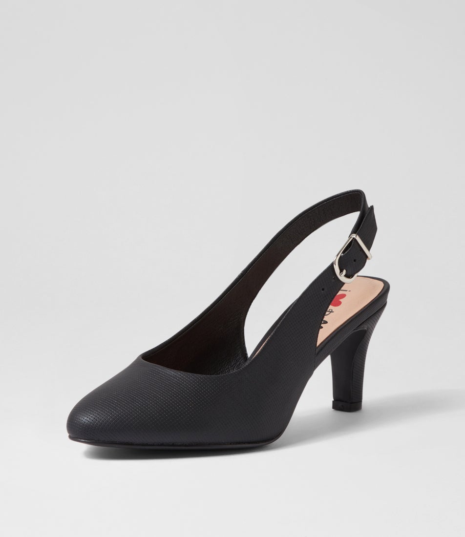Itsumi W Il Black Lizard Heels