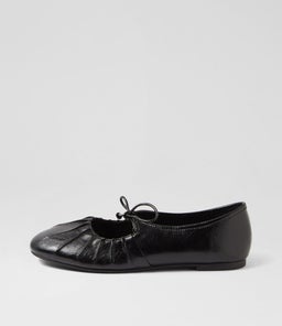 ROTELLIE IL BLACK SHINE PATENT PU