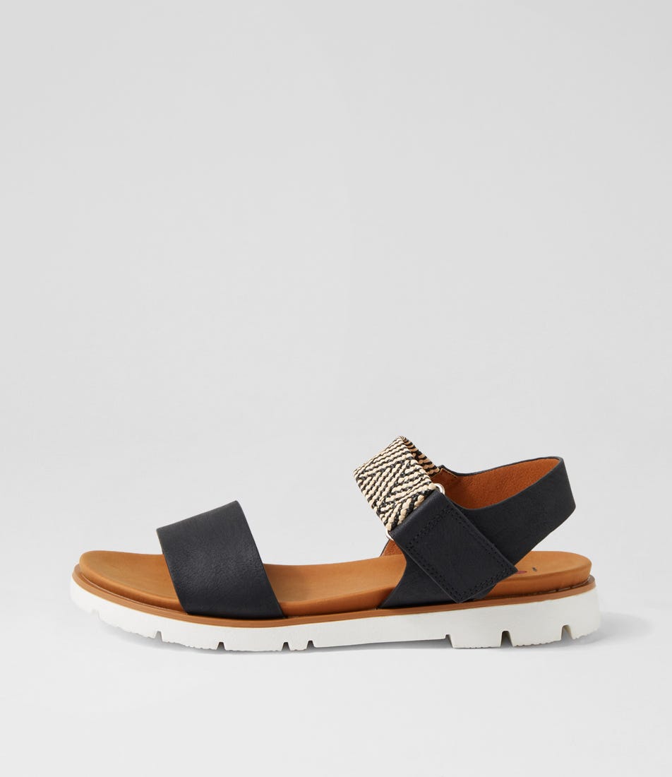 Lintee Black Elastic Sandals