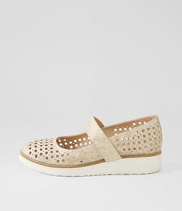 OLUMIA IL BEIGE SNAKE METALLIC SMOOTH