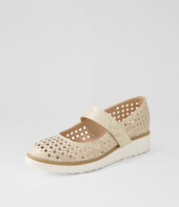 OLUMIA IL BEIGE SNAKE METALLIC SMOOTH