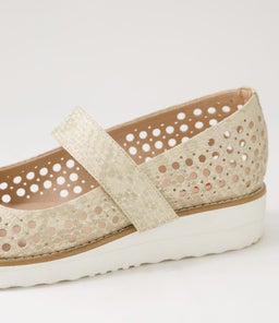 OLUMIA IL BEIGE SNAKE METALLIC SMOOTH