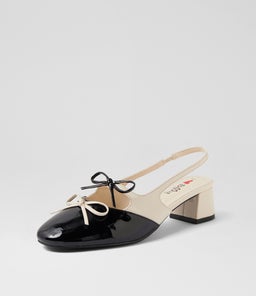 CHERUB IL BLACK CREAM PATENT PU