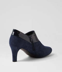 ILONDA W IL NAVY NAVY MICROSUEDE PATENT PU
