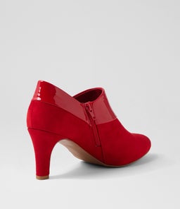 ILONDA W IL DK RED DK RED MICROSUEDE PATENT PU