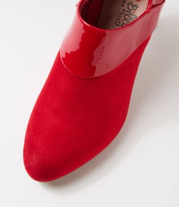 ILONDA W IL DK RED DK RED MICROSUEDE PATENT PU