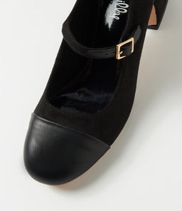 PALLOE IL BLACK BLACK SMOOTH MICROSUEDE