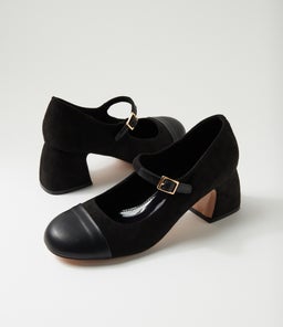 PALLOE IL BLACK BLACK SMOOTH MICROSUEDE