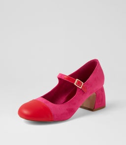 PALLOE IL RED PINK SMOOTH MICROSUEDE