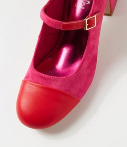PALLOE IL RED PINK SMOOTH MICROSUEDE