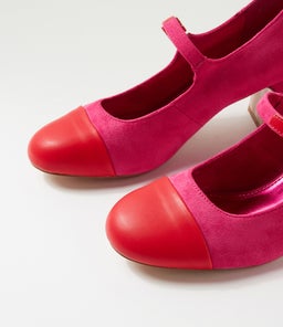 PALLOE IL RED PINK SMOOTH MICROSUEDE