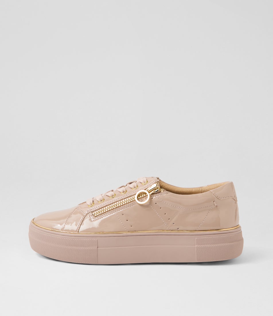 Skillex Taupe Patent Pu Sneakers Skillex Taupe Patent Pu Sneakers