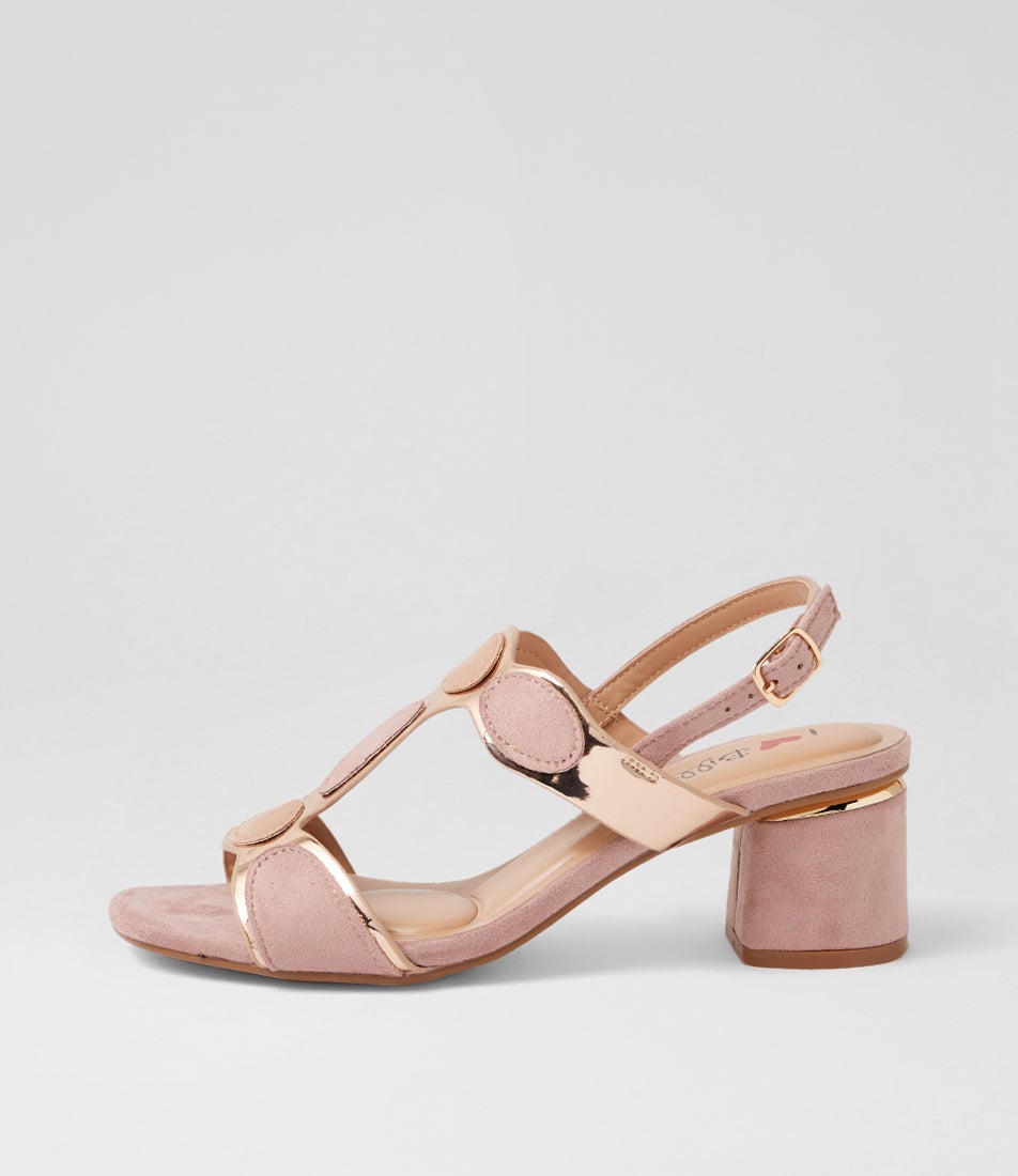 Hayton Nude Multi Microsuede Sandals