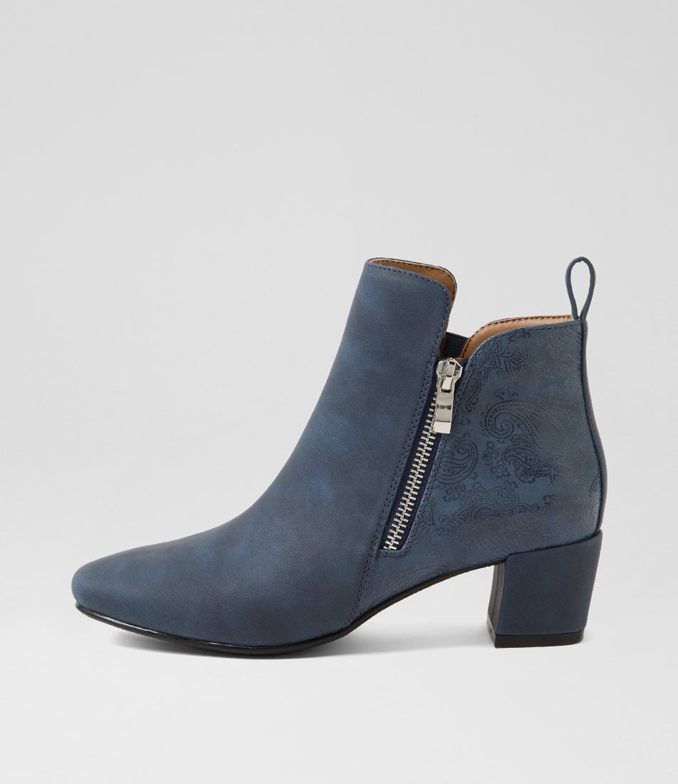 Hamble Navy Ankle Boots