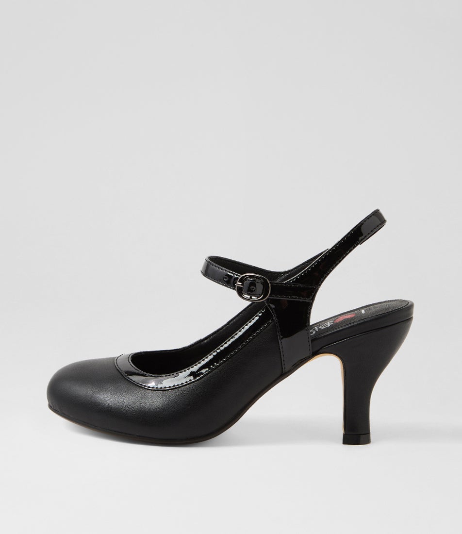 Mintina Black Patent Pu Heels