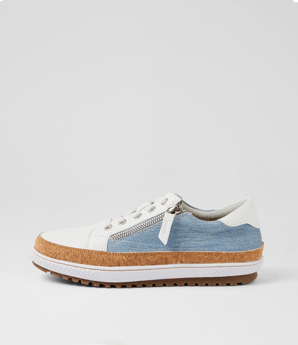 Gimmor White Denim Sneakers