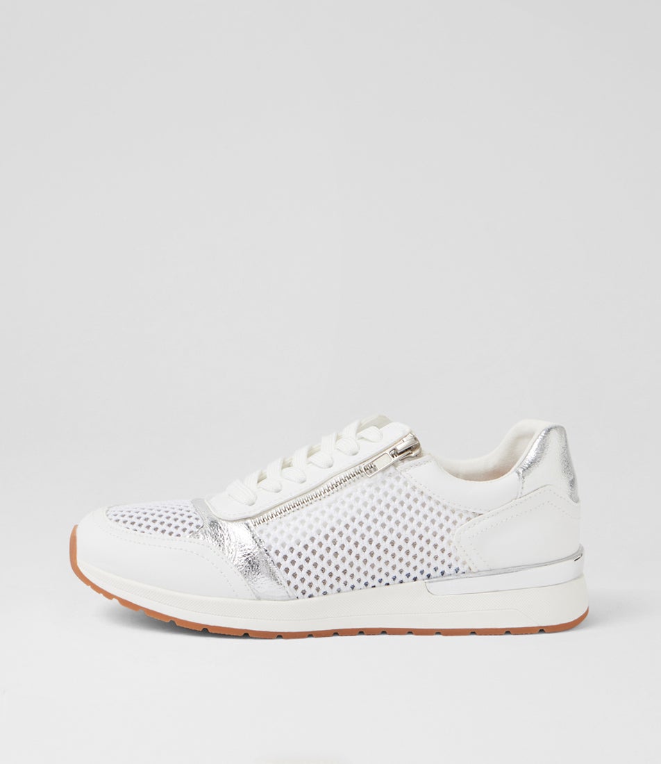 Rellie White Mesh Mix Sneakers Rellie White Mesh Mix Sneakers