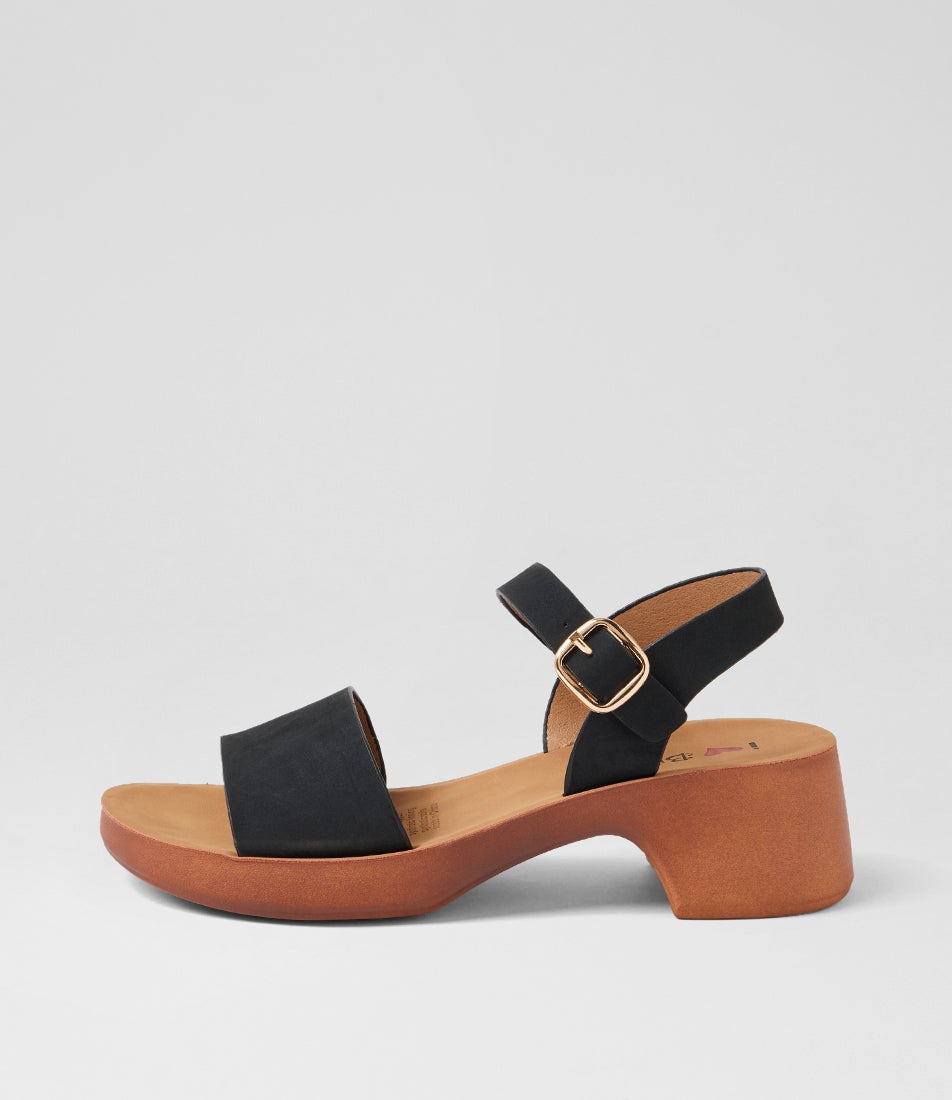 Admana Black Nubuck Pu Sandals Admana Black Nubuck Pu Sandals