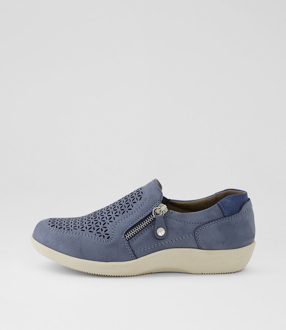 Eleyna Denim Nubuck Pu Slip Ons Eleyna Denim Nubuck Pu Slip Ons