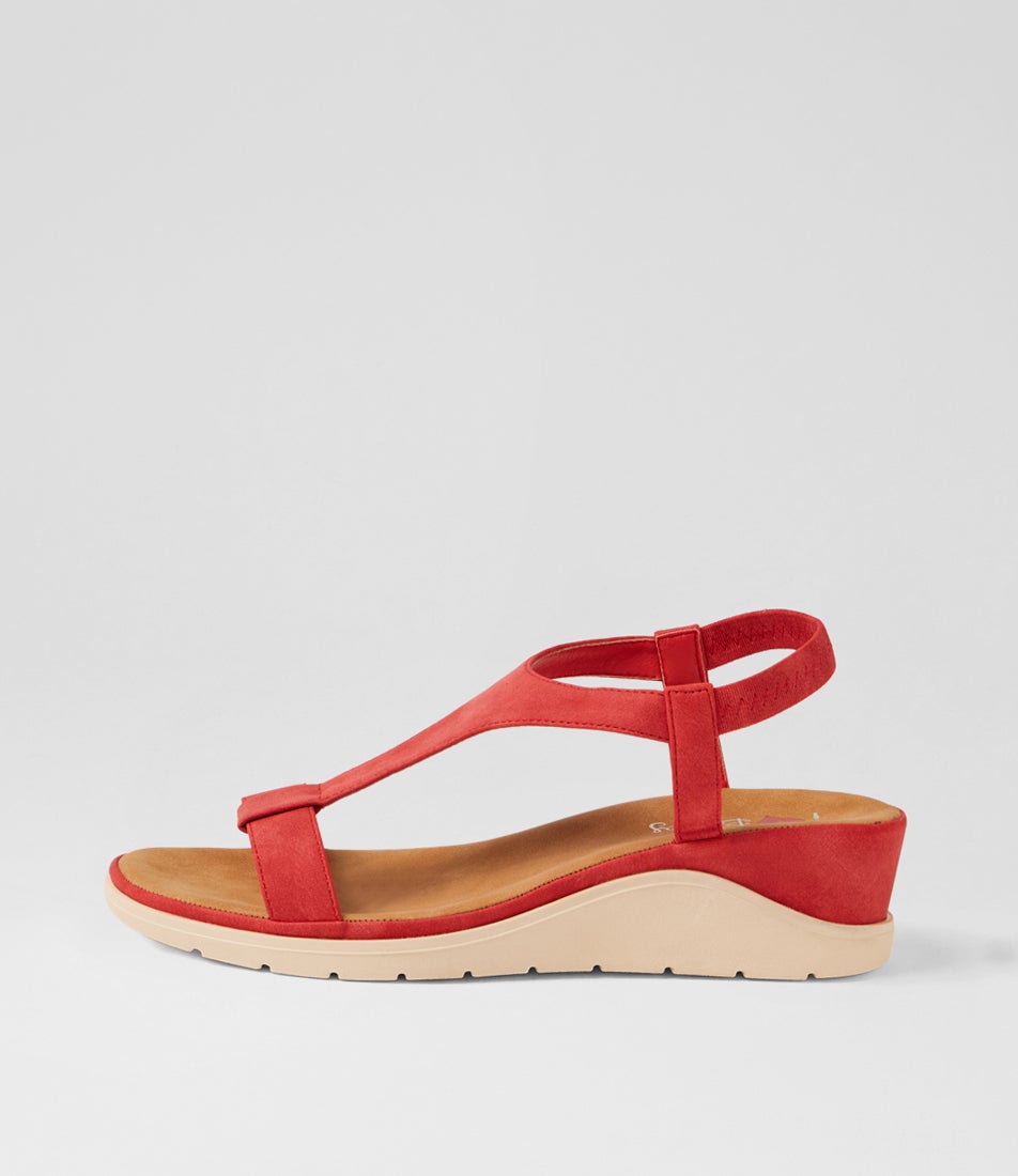 Hurno Red Nubuck Pu Sandals Hurno Red Nubuck Pu Sandals