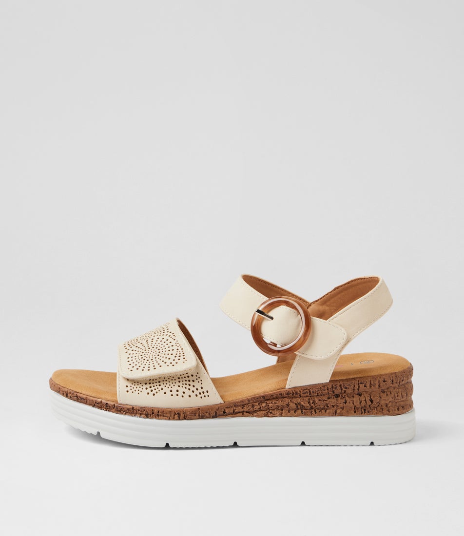Nayela Ivory Nubuck Sandals