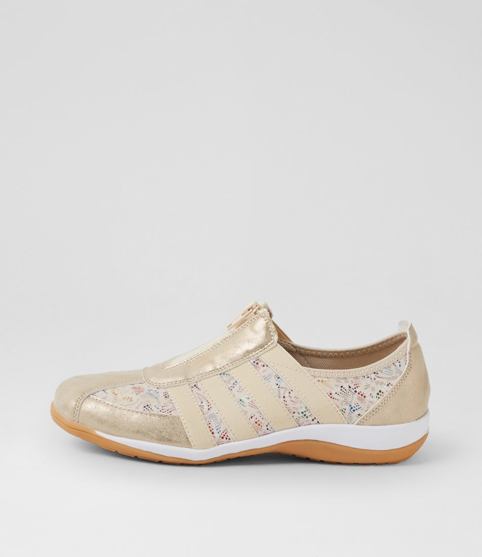 Alandai Latte Dust Mix Flat Shoes