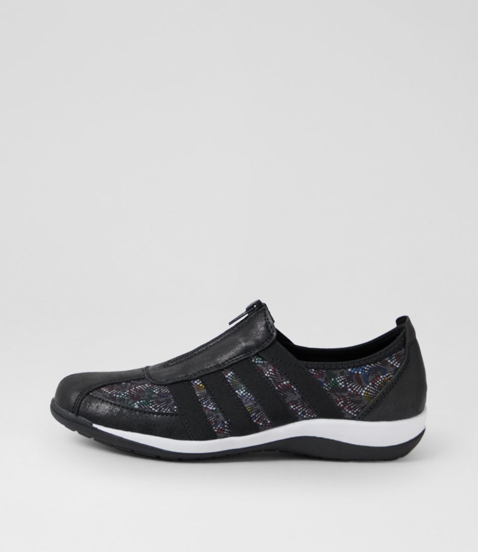 Alandai Black Dust Mix Flat Shoes