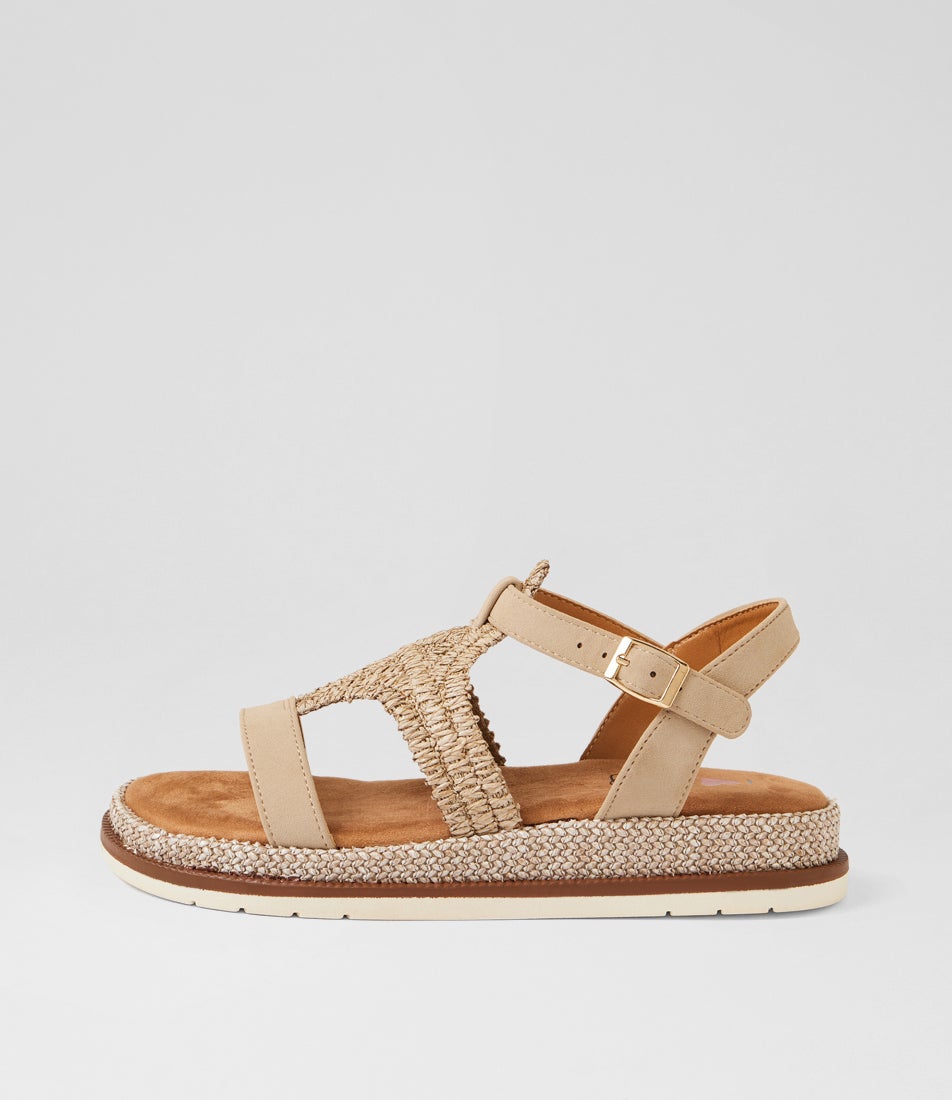 Daeman Cafe Synthetic Raffia Slides Daeman Cafe Synthetic Raffia Slides