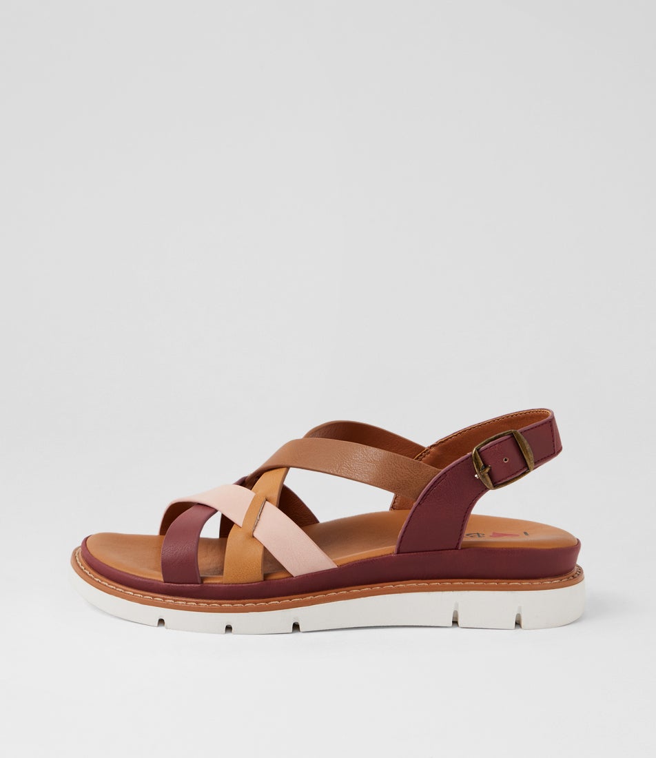 Dollin Wine Multi Strappy Sandals Dollin Wine Multi Strappy Sandals