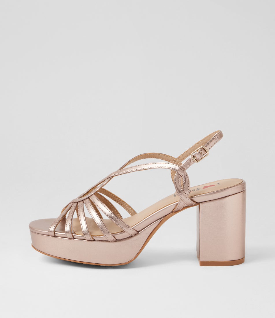 Forrum Rose Gold Strappy Sandals Forrum Rose Gold Strappy Sandals