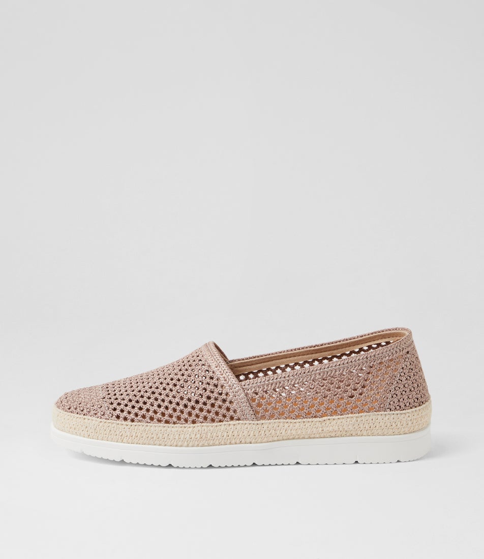 Merrik Blush Weave Flat Slip On Shoes