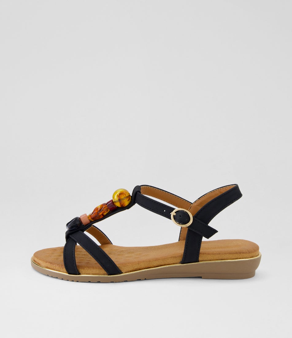Morta Black Sandals