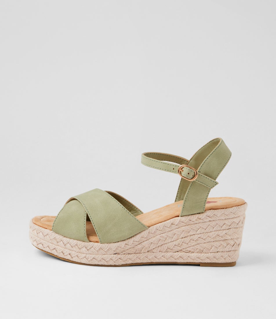 Swerko W Pistachio Nubuck Pu Sandals Swerko W Pistachio Nubuck Pu Sandals