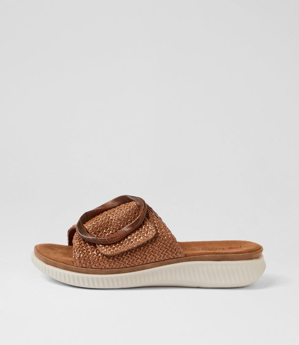 Vyrics Taupe Syn Raffia Slides Vyrics Taupe Syn Raffia Slides