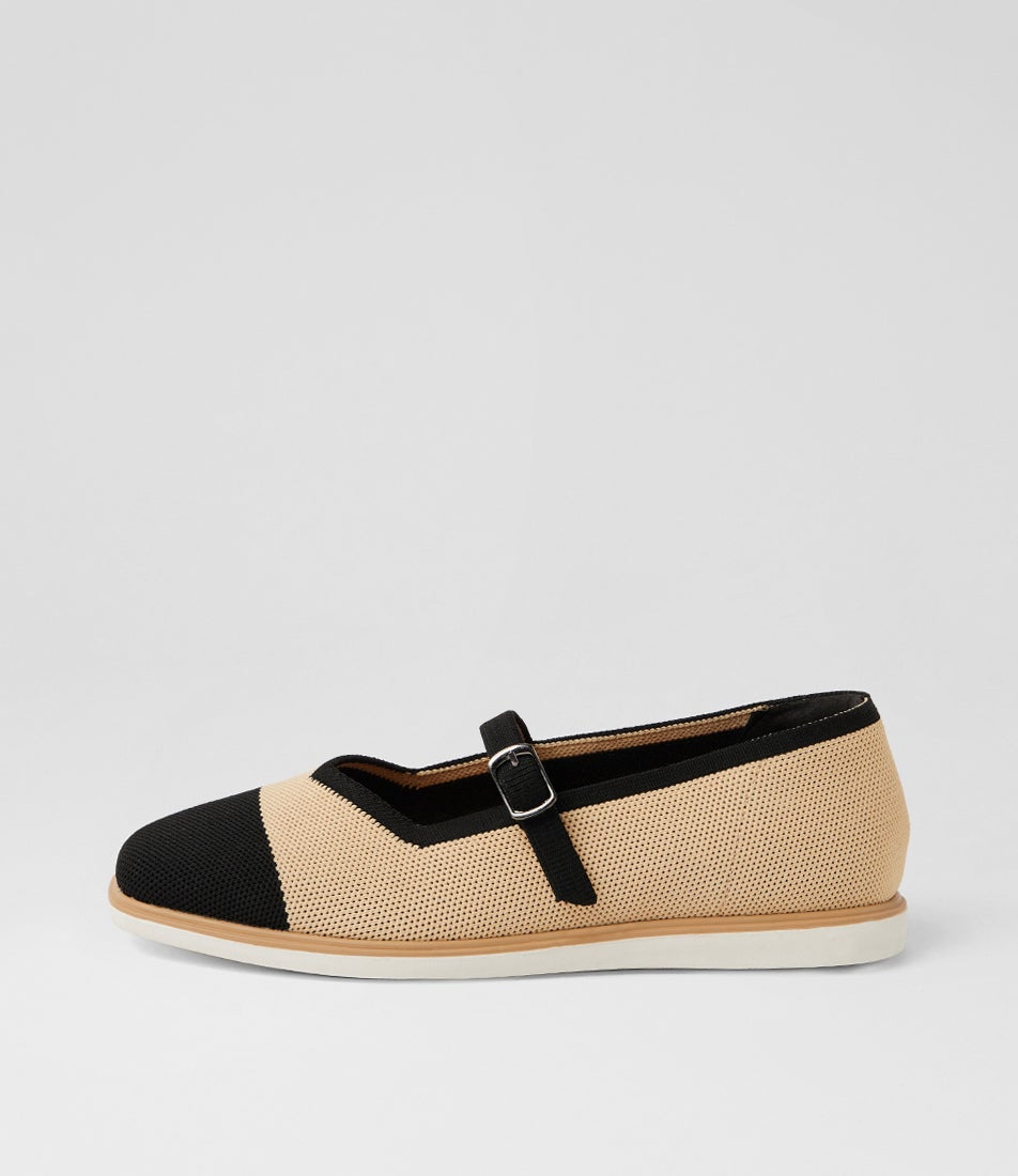 Futile Black Natural Knit Mary Janes Futile Black Natural Knit Mary Janes