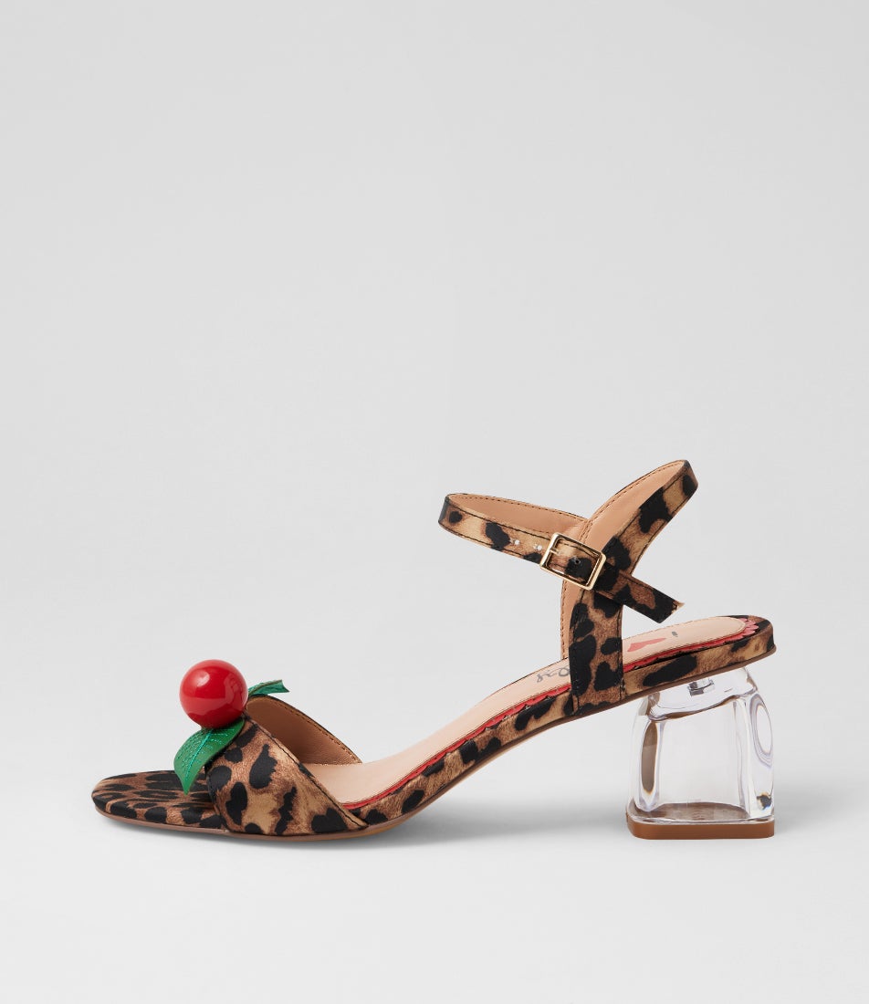 Yotto Leopard Satin Sandals Yotto Leopard Satin Sandals
