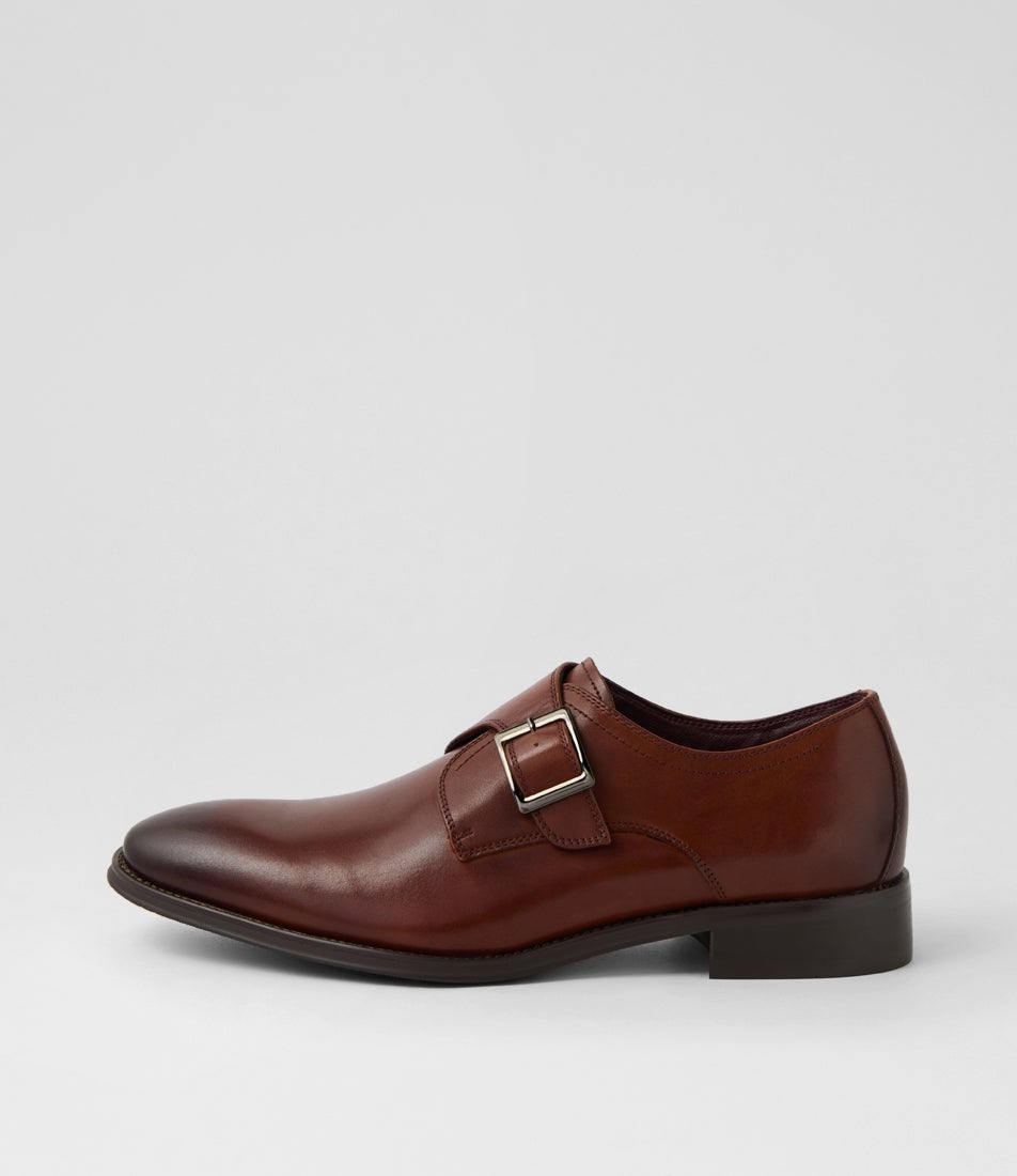 Burwood Dark Tan Leather Flat Shoes