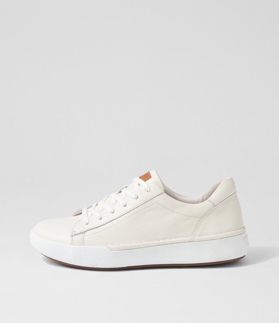 Claire 01 Weiss Leather Sneakers