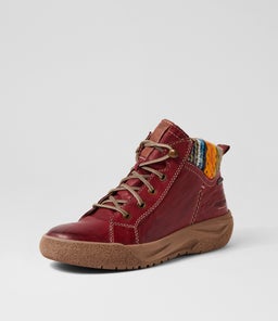 ALINA 52 JS BORDEAUX KOMBI LEATHER
