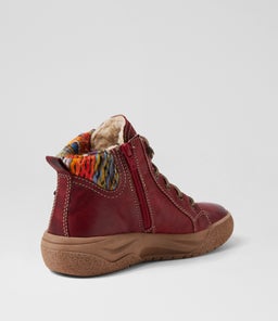 ALINA 52 JS BORDEAUX KOMBI LEATHER