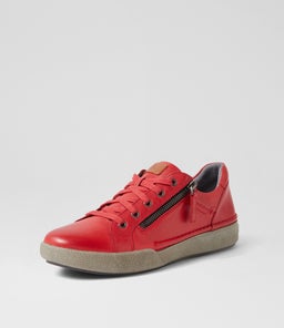 CLAIRE 13 JS RED LEATHER