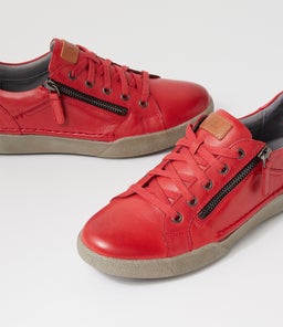 CLAIRE 13 JS RED LEATHER