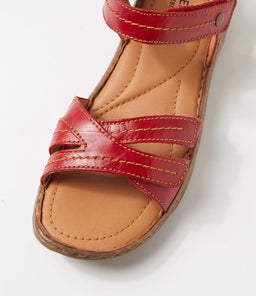 DEBRA 62 JS RED LEATHER