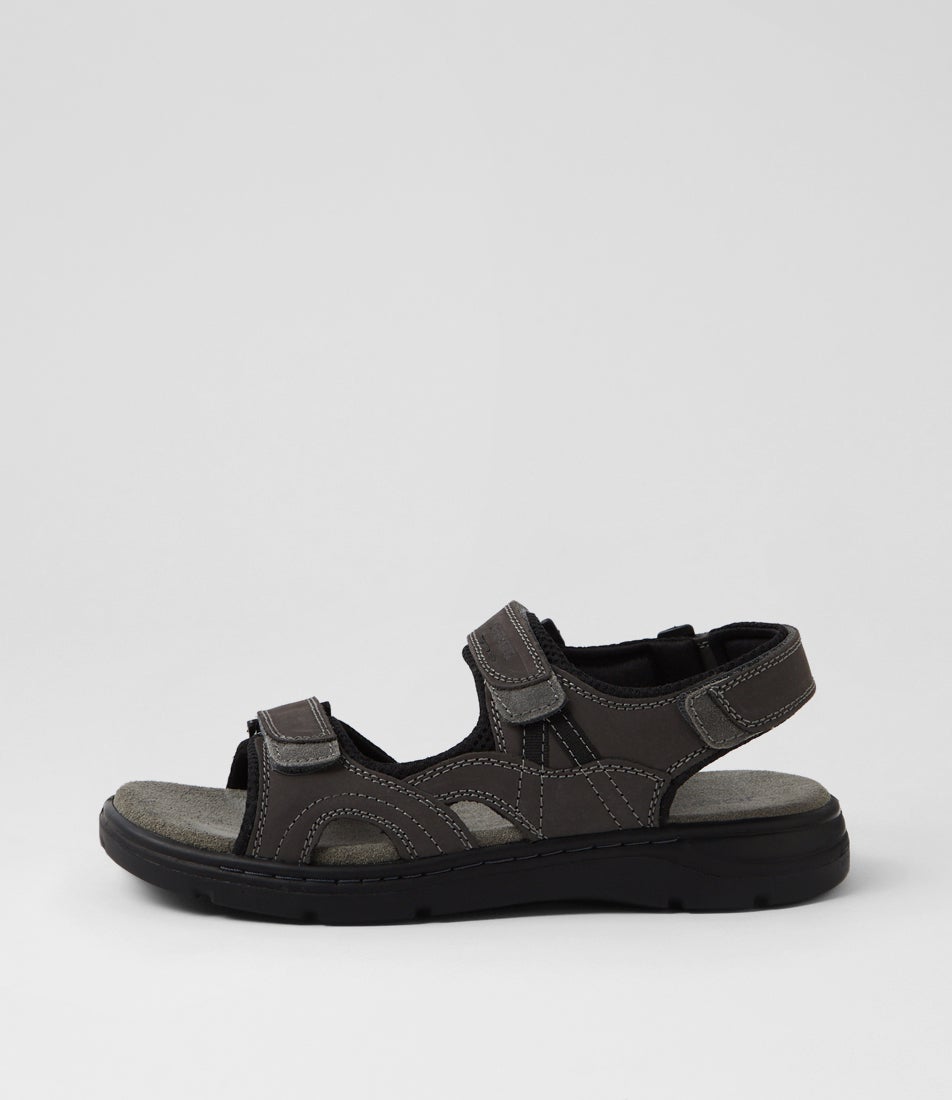 Marlon 06 Asphalt Kombi Leather Sandals