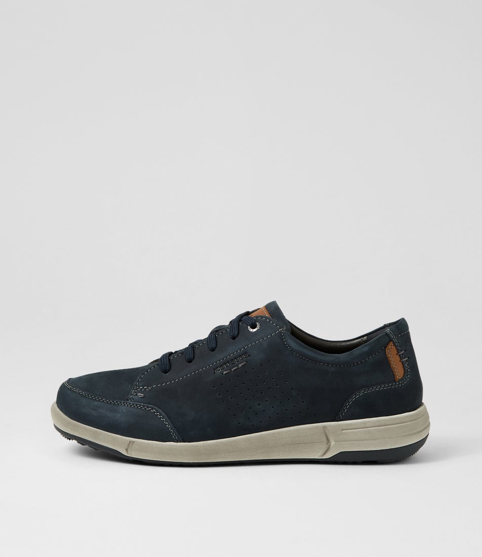Enrico 30 Indigo Nubuck Lace Up Flats