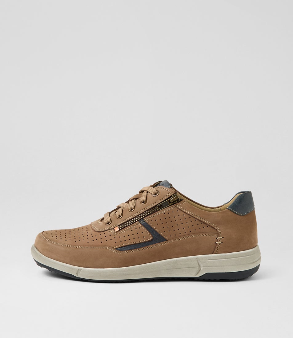 Enrico 32 Sand Kombi Nubuck Flat Shoes
